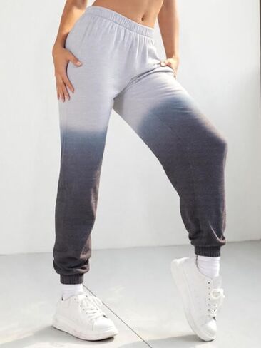 Slim Fit high Waisted Sweatpants for Women with Elastic Waist and Pockets Casual and Comfy Jogging Pants in Saudi Arabia