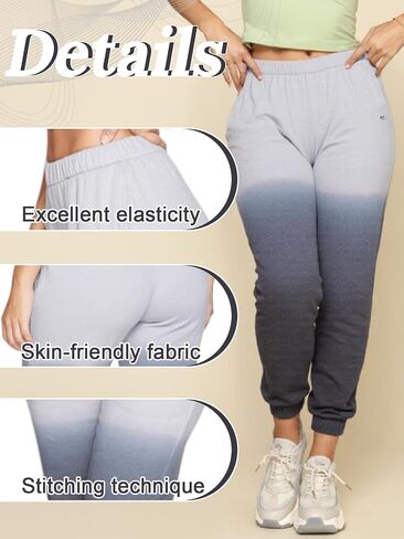Slim Fit high Waisted Sweatpants for Women with Elastic Waist and Pockets Casual and Comfy Jogging Pants in Saudi Arabia