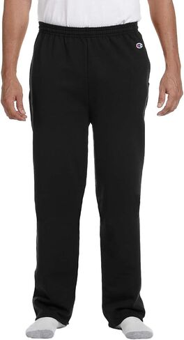 Champion Men's Double Dry Eco Fleece Open Bottom Pant, Navy in Saudi Arabia