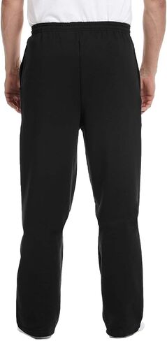 Champion Men's Double Dry Eco Fleece Open Bottom Pant, Navy in Saudi Arabia