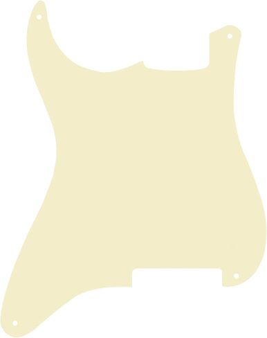 Banworks Blank Custom Outline Strat Pickguard 3 Ply 4 Holes DIY Guitar Scratch Plate for Fender Stratocaster Strat ST Style Electric Guitars JT/HB-12 Vintage White in Saudi Arabia