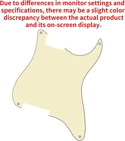 Banworks Blank Custom Outline Strat Pickguard 3 Ply 4 Holes DIY Guitar Scratch Plate for Fender Stratocaster Strat ST Style Electric Guitars JT/HB-12 Vintage White in Saudi Arabia