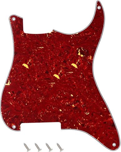 Banworks Blank Custom Outline Strat Pickguard 3 Ply 4 Holes DIY Guitar Scratch Plate for Fender Stratocaster Strat ST Style Electric Guitars JT/HB-12 Vintage White in Saudi Arabia