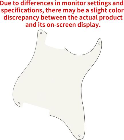 Banworks Blank Custom Outline Strat Pickguard 3 Ply 4 Holes DIY Guitar Scratch Plate for Fender Stratocaster Strat ST Style Electric Guitars JT/HB-12 Vintage White in Saudi Arabia