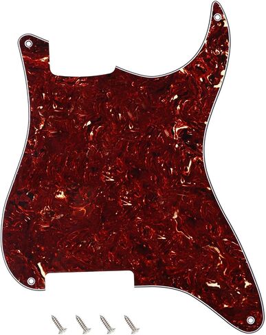 Banworks Blank Custom Outline Strat Pickguard 3 Ply 4 Holes DIY Guitar Scratch Plate for Fender Stratocaster Strat ST Style Electric Guitars JT/HB-12 Vintage White in Saudi Arabia