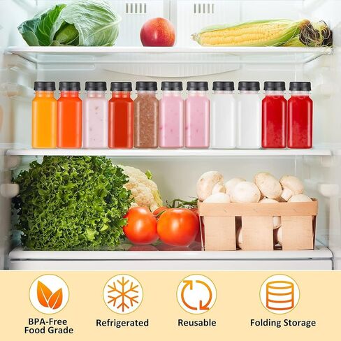 1PCS Transparent Juice Bottles with Caps Empty Clear Containers with Seal Lids for Home DIY Water Other Beverages (250ML,13 * 5.3cm) in Saudi Arabia