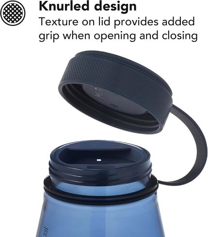 MiiR Everywhere Bottle 33oz - Lightweight and Durable Recycled Plastic Water Bottle, Dishwasher Safe Water Bottle with Silicone Splash Guard for Spill-Free Sipping in Saudi Arabia