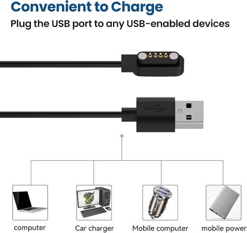 شاحنان متوافقان مع شاحن PLAUD Note، كابل شحن USB مغناطيسي بديل بطول 2 قدم و4 دبابيس لشاحن مسجل صوت PLAUD Note AI Vioce in Saudi Arabia