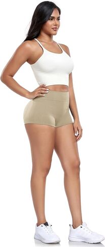 Women's Workout Running Shorts High Waist Tummy Control Yoga Shorts Quick Dry Athletic Leggings in Saudi Arabia