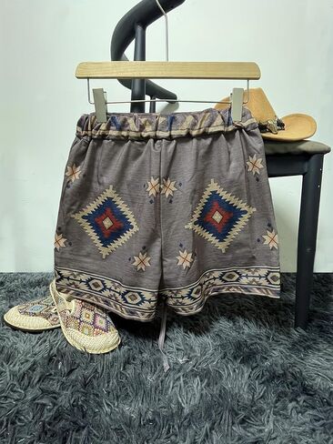 Summer Beach Vacation Boho Womens Shorts Lounge Shorts Cute Comfy Drawstring High Waist with Pockets in Saudi Arabia