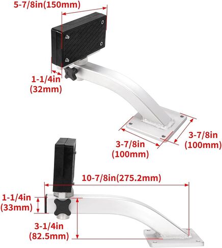 HECASA Universal 90 Degree Adjustable Trolling Motor Bracket Compatible with Clamp-on Type Electric Trolling Motors Deck Mount Aluminum&Nylon Screw Mount Kayak Canoe Small Boat in Saudi Arabia