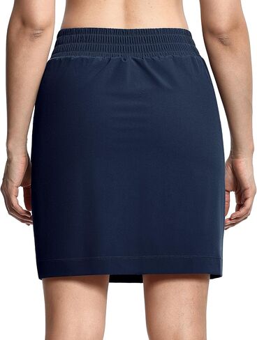 Women's Golf Skorts Knee Length 4 Pockets Tennis Athletic Skirt with Built-in Shorts in Saudi Arabia