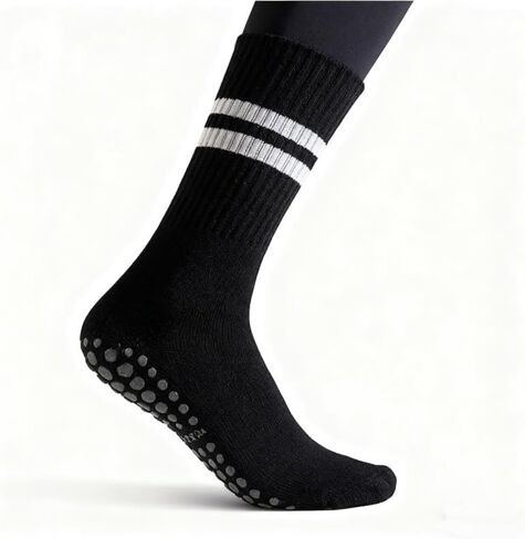 2 Pairs Pilates Grippy Socks for Women Yoga Non Slip Long Socks in Saudi Arabia