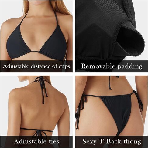 Women's Halter String Triangle Bikini Set Sexy Low Coverage 2 Piece Swimsuit in Saudi Arabia
