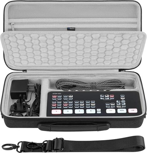 GEEKRIA Travel Carrying Case, Compatible with Blackmagic Design ATEM Mini Pro/ATEM SDI, EVA Hard Shell Protective Bag (Dark Gray) in Saudi Arabia