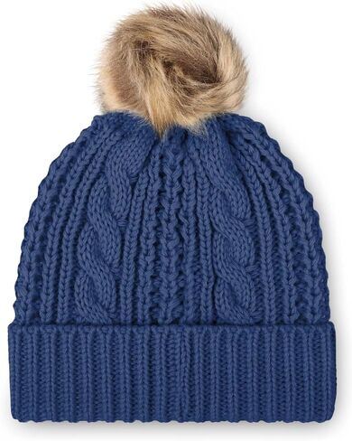 FOCO Women's Indianapolis Colts NFL Logo Faux Fur Pom Beanie Hat, Team Color in Saudi Arabia