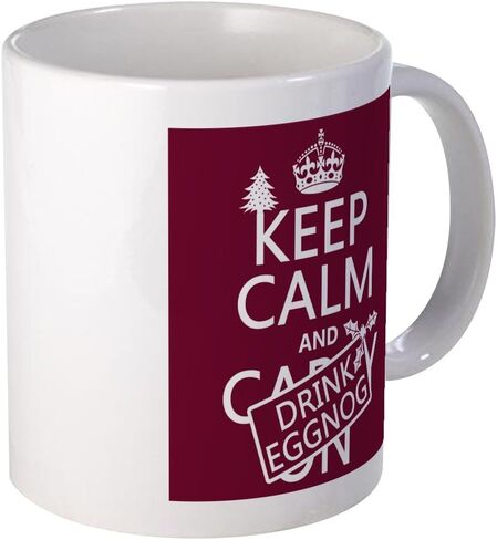 كوب CafePress Keep Calm And Drink Eggnog سعة 11 أونصة (325 مل) كوب قهوة من السيراميك in Saudi Arabia