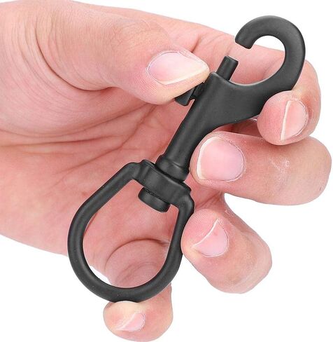 Tbest Stainless Steel Double Ended Bolt Snap Hook Swivel Eye Snap Bolt Hook Kit Diving Accessory (100mm Black) in Saudi Arabia