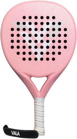 مضرب VALA One Padel - ألياف الكربون خفيفة الوزن، تصميم ممتص للصدمات، شكل دائري، ملمس إضافي للدوران والتحكم، Pala للرجال - النساء، مثالي للاعبين المبتدئين والمتوسطين in Saudi Arabia