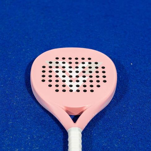 مضرب VALA One Padel - ألياف الكربون خفيفة الوزن، تصميم ممتص للصدمات، شكل دائري، ملمس إضافي للدوران والتحكم، Pala للرجال - النساء، مثالي للاعبين المبتدئين والمتوسطين in Saudi Arabia