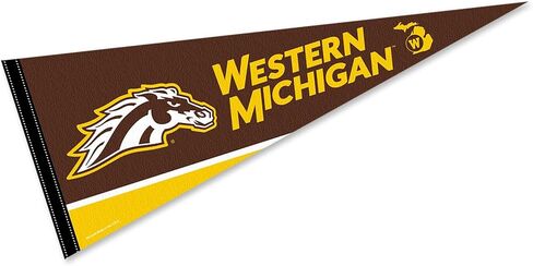 Western Michigan Broncos Wordmark Logo Pennant Banner Flag in Saudi Arabia