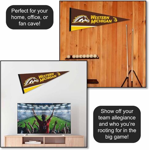 Western Michigan Broncos Wordmark Logo Pennant Banner Flag in Saudi Arabia