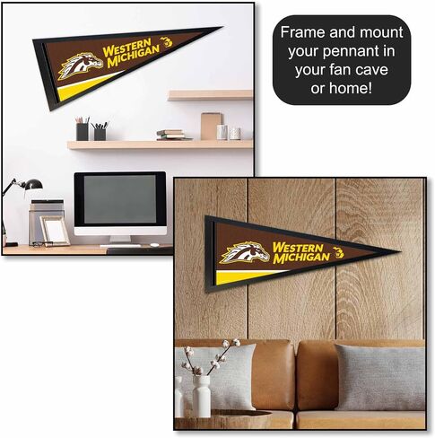 Western Michigan Broncos Wordmark Logo Pennant Banner Flag in Saudi Arabia