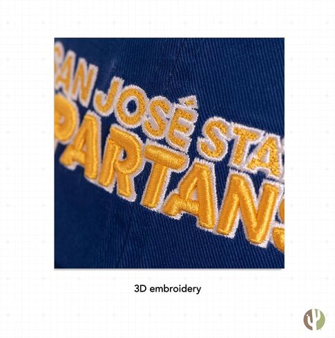 قبعة بيسبول جامعة ولاية سان خوسيه صبار الصحراء SJSU Spartans ذات حواف مطرزة، حزام قماش قابل للتعديل للبالغين (النمط B) أزرق in Saudi Arabia