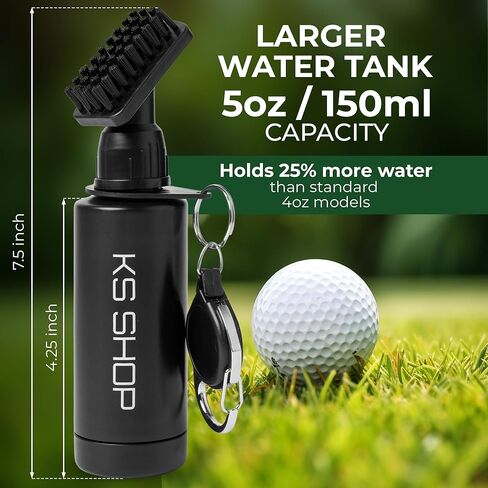 Golf Club Brush Cleaner 5oz (150ml) | Lightweight 70g | 45cm Retractable Clip | Nylon Bristles Golf Brush | Golf Accessories for Men and Women in Kuwait