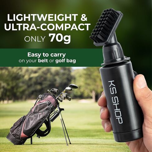 Golf Club Brush Cleaner 5oz (150ml) | Lightweight 70g | 45cm Retractable Clip | Nylon Bristles Golf Brush | Golf Accessories for Men and Women in Kuwait