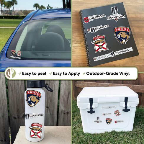 Desert Cactus Florida Panthers 2025 Stanley Cup Champions Team NHL Sticker Vinyl Decal Laptop Water Bottle Car Scrapbook (2025 Stanley Cup Champions - Type 2) in Saudi Arabia