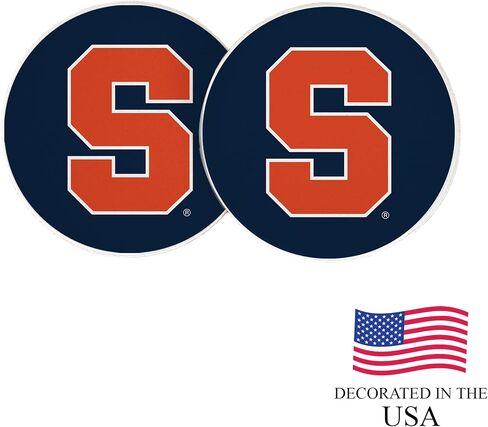 قاعدة أكواب السيارة من Desert Cactus Syracuse University SU Cuse برتقالية ماصة من الحجر الرملي للسيارة مجموعة من 2 (تصميم A) in Saudi Arabia