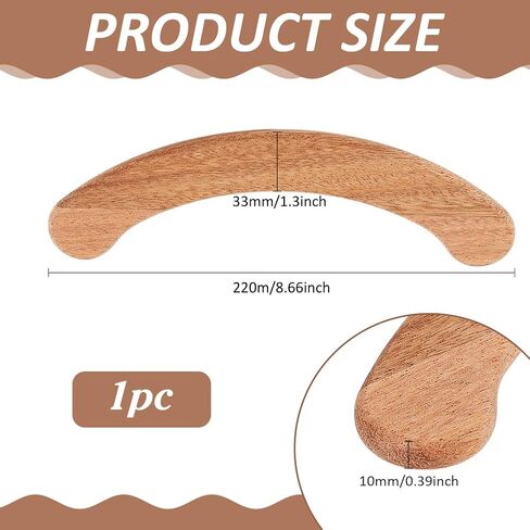 BENECREAT Walnut Heavy Duty Hat Shaper, 7.8x1.3x0.3inch Hat Making Tool Set Coconut Brown Wood Puller Downer for Cowboy Hat, Fedora, Sun Hats in Saudi Arabia