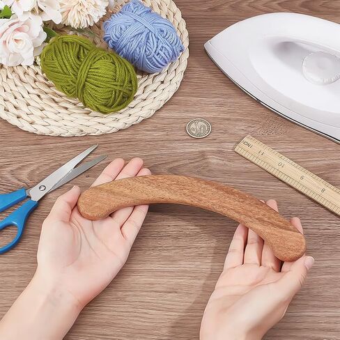 BENECREAT Walnut Heavy Duty Hat Shaper, 7.8x1.3x0.3inch Hat Making Tool Set Coconut Brown Wood Puller Downer for Cowboy Hat, Fedora, Sun Hats in Saudi Arabia