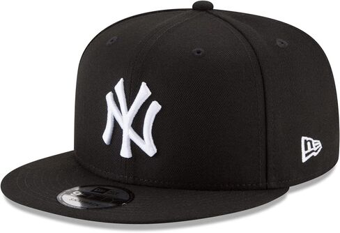 قبعة New Era MLB 9FIFTY الأساسية القابلة للتعديل مقاس واحد يناسب الجميع (نيويورك يانكيز أسود أبيض)، متعددة in Kuwait