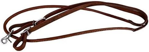 Showman 5/8" x 7' One Piece Leather Rolled Middle Roping Rein w/Conway Buckles in Saudi Arabia