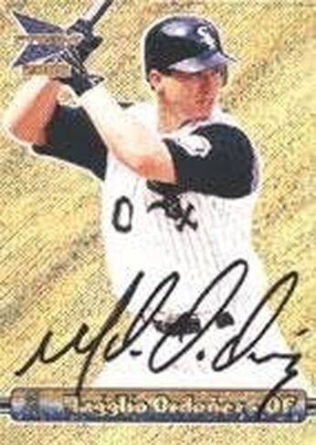 Magglio Ordonez Chicago Sox 2000 Pacific Prism Foil Autographed Card - Nice Card. This item comes with a certificate of authenticity from Autograph-Sports. Autographed - MLB Autographed Baseball in Saudi Arabia