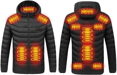 سترات دافئة من Warmzee للرجال والنساء، سترة ذاتية التسخين، 11 منطقة تسخين و3 مستويات حرارة قابلة للتعديل - مقاومة للرياح ومقاومة للماء in Kuwait
