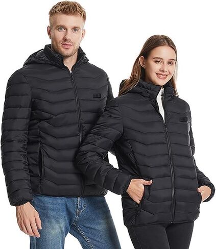 سترات دافئة من Warmzee للرجال والنساء، سترة ذاتية التسخين، 11 منطقة تسخين و3 مستويات حرارة قابلة للتعديل - مقاومة للرياح ومقاومة للماء in Kuwait