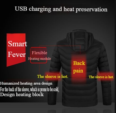 سترات دافئة من Warmzee للرجال والنساء، سترة ذاتية التسخين، 11 منطقة تسخين و3 مستويات حرارة قابلة للتعديل - مقاومة للرياح ومقاومة للماء in Kuwait