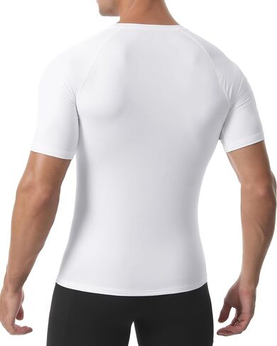 Mens Compression Shirt Short Sleeve, Workout T-Shirt for Sports Gym Running, Cool Dry Base Layer Athletic Undershirts in Saudi Arabia