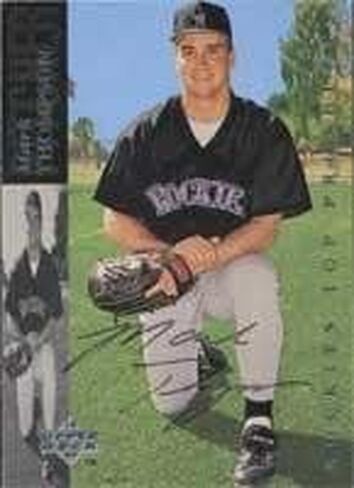 بطاقة موقعة من Mark Thompson Colorado Rockies 1994 Upper Deck SP - بطاقة دوري ثانوية. يأتي هذا المنتج مع شهادة الأصالة من Autograph-Sports. موقعة - البيسبول موقعة MLB in Saudi Arabia