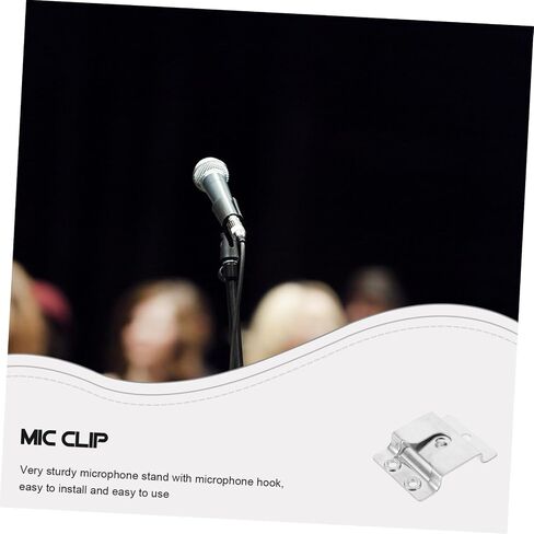 TOYANDONA 5pcs Metal Mic Holder Clip Microphone Hook for Car Radio Compatible Police Car Mic Holder in Saudi Arabia