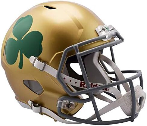 خوذة كرة القدم Notre Dame Fighting Irish Shamorock مرخصة رسميًا بالحجم الكامل طبق الأصل in Saudi Arabia