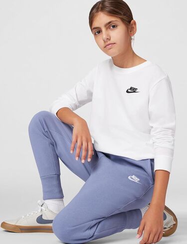 Nike Girls' Sportswear Club Fleece High-Waisted Fitted Pants in Saudi Arabia