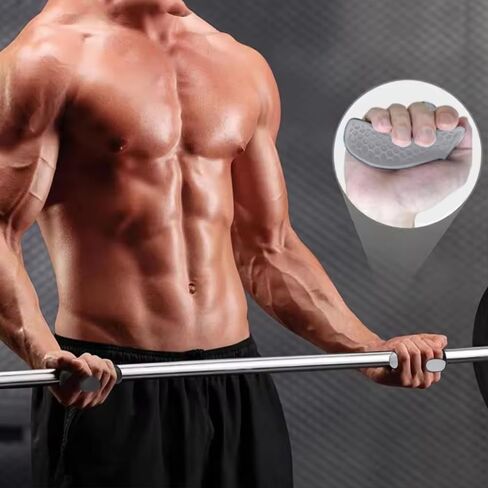 Anti Slip Workout Grips - Ergonomic Rubber Hand Protector Gloves for Weight Lifting, Pull-Ups, Gym Training and Exercise, Fitness Gym Grips Lifting Accessories for Men and Women Weight in Saudi Arabia