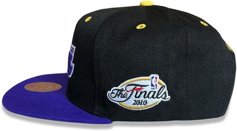 Mitchell & Ness LA Los Angeles Lakers NBA 2010 Finals Snapback Hat, 2Tone Adjustable Cap in Saudi Arabia