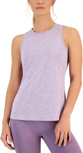 Women's Essentials Heathered Keyhole Back Tank Top Purple Size X-Small in Saudi Arabia