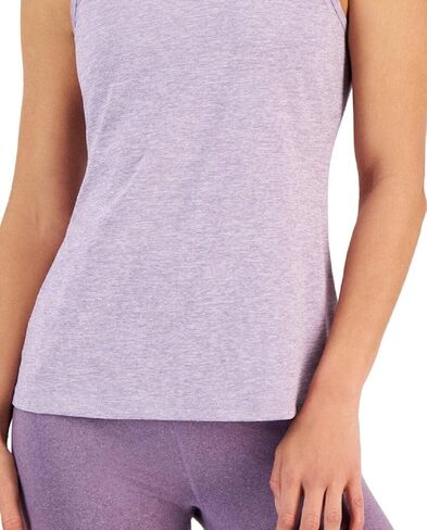 Women's Essentials Heathered Keyhole Back Tank Top Purple Size X-Small in Saudi Arabia