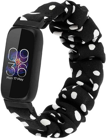 Scrunchies Band Compatible with Fitbit Inspire 3 Bands, Replacement Elastic Arm Band Stylish Chiffon Wristband Bracelet for Women, S/L in Saudi Arabia